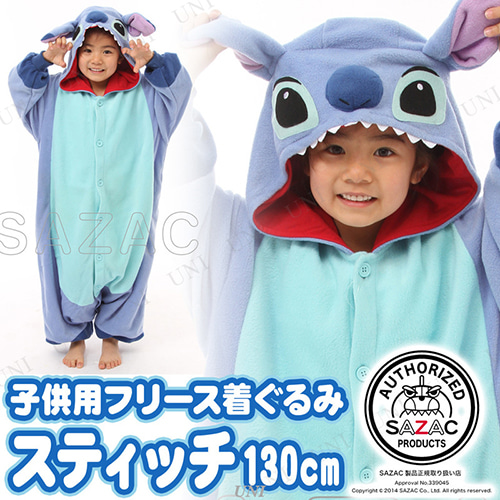 SAZAC(사자크) 디즈니 스티치 동물 잠옷 어린이용 키즈잠옷 (일본직수입정품)